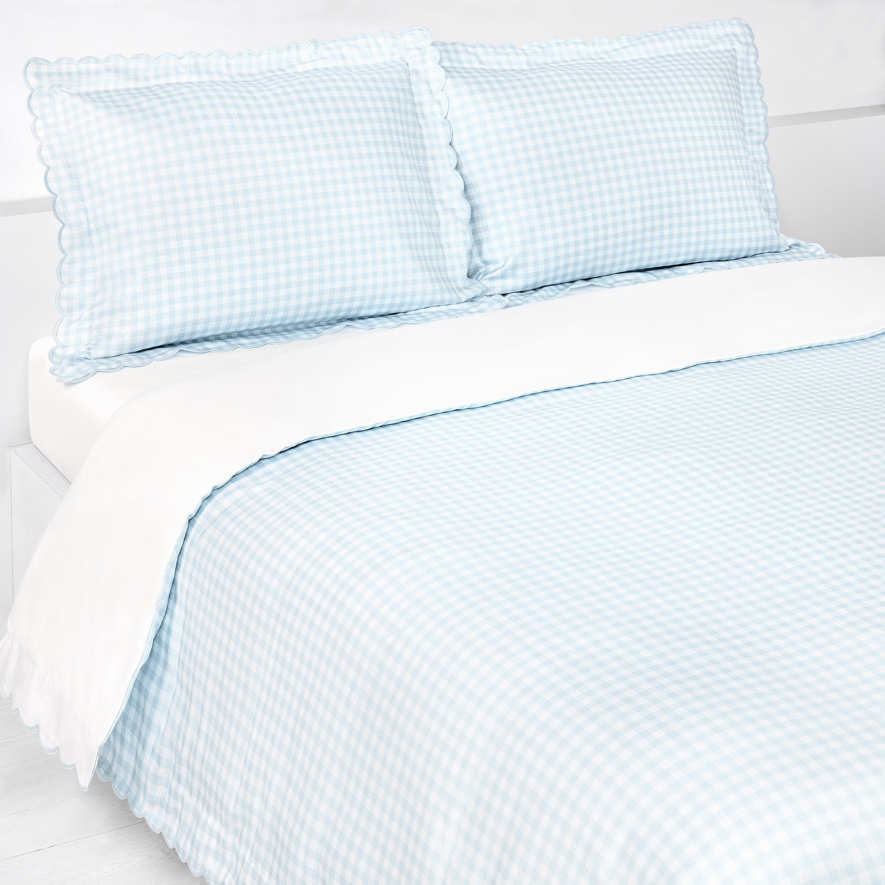 Picnic Gingham Full/Queen Duvet Cover - Blue - image 6
