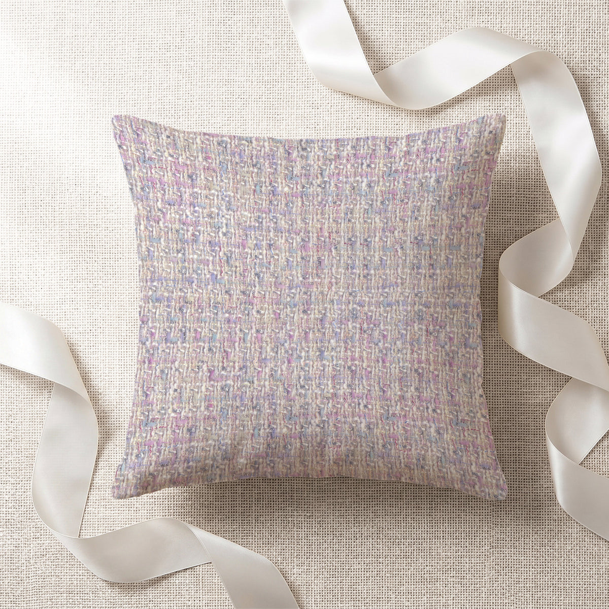 Tweed Pillow - Dream House Pink - image 1