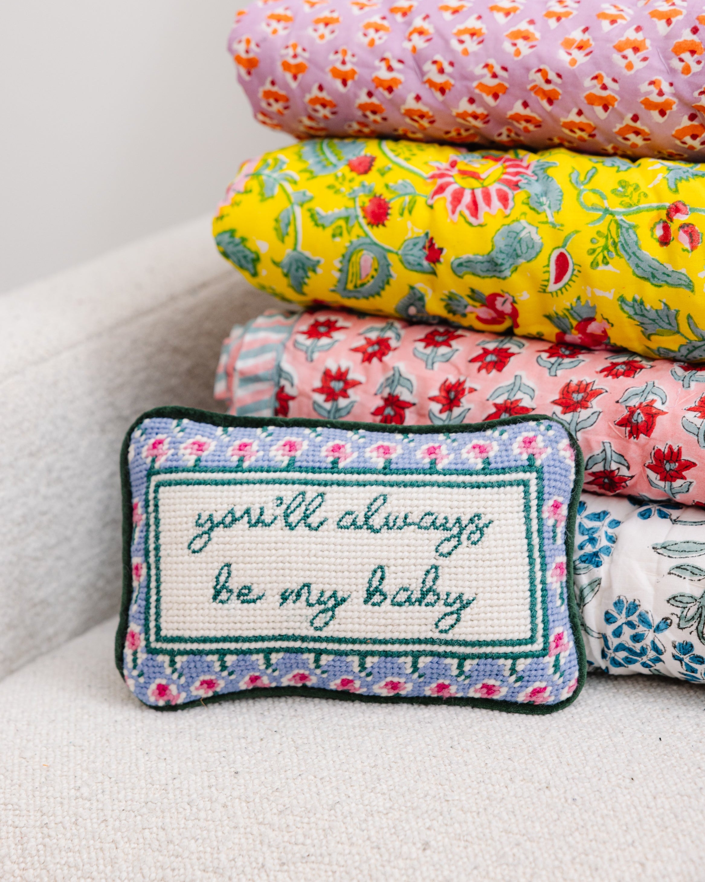 Be My Baby Mini Needlepoint Pillow - image 3
