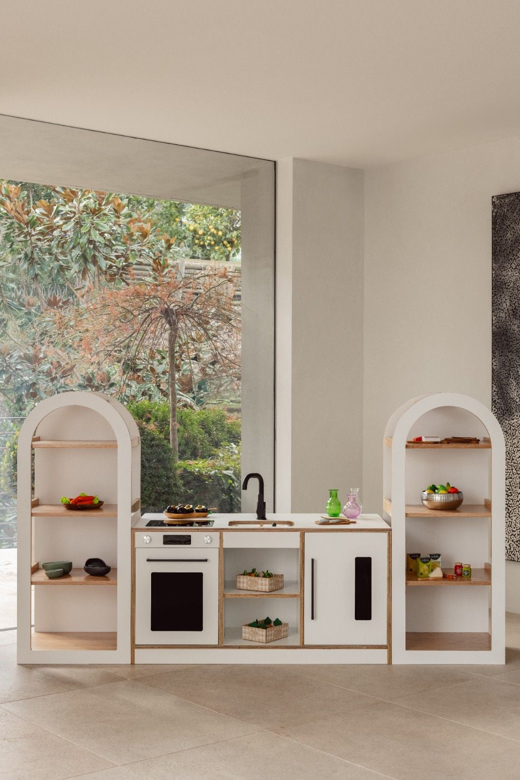Arched Shelf 4-Tier Open Storage - White - image 9