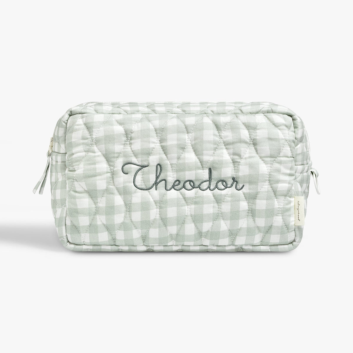 Toiletry Pouch - Green Gingham