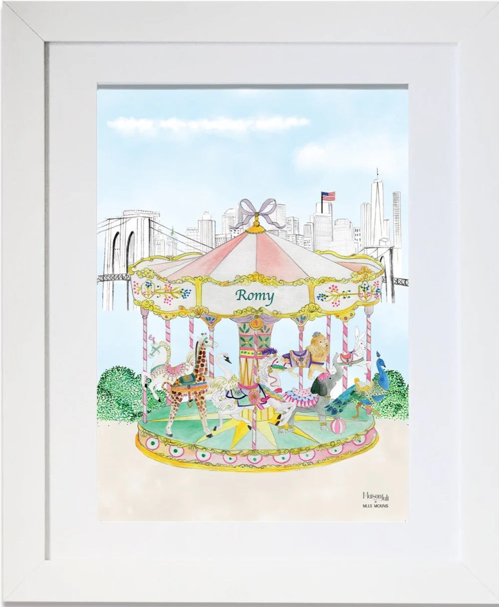 Custom Art Sketch - Brooklyn Carosel for Girls