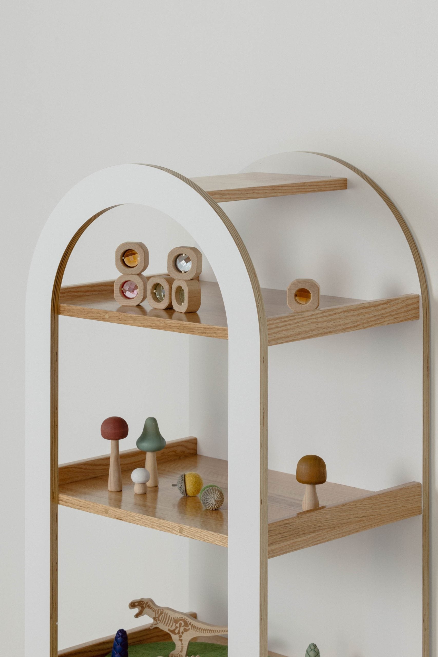 Arched Shelf 4-Tier Open Storage - White - image 4