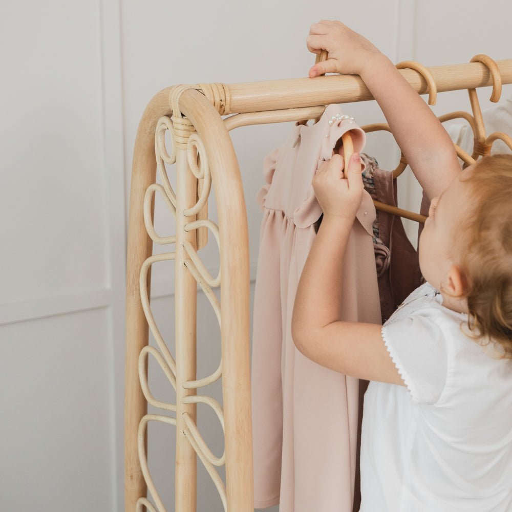Rattan Kids Montessori Clothing Rack - image 4