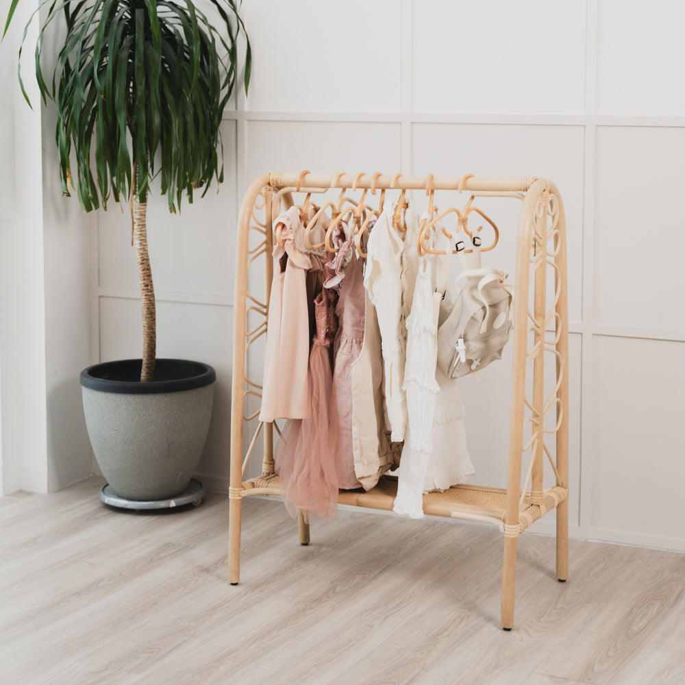 Rattan Kids Montessori Clothing Rack - image 3