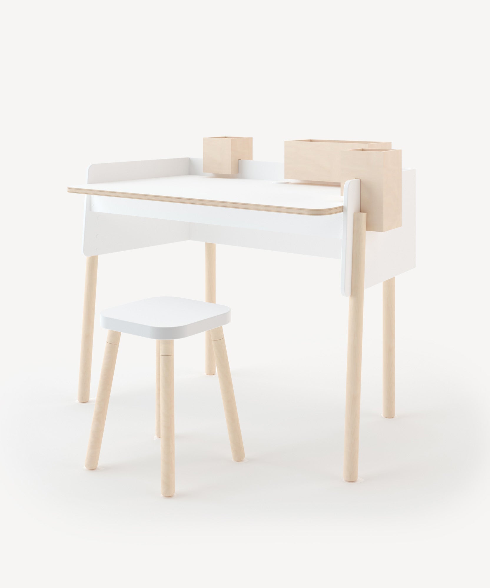 Square Birch Stool - image 4