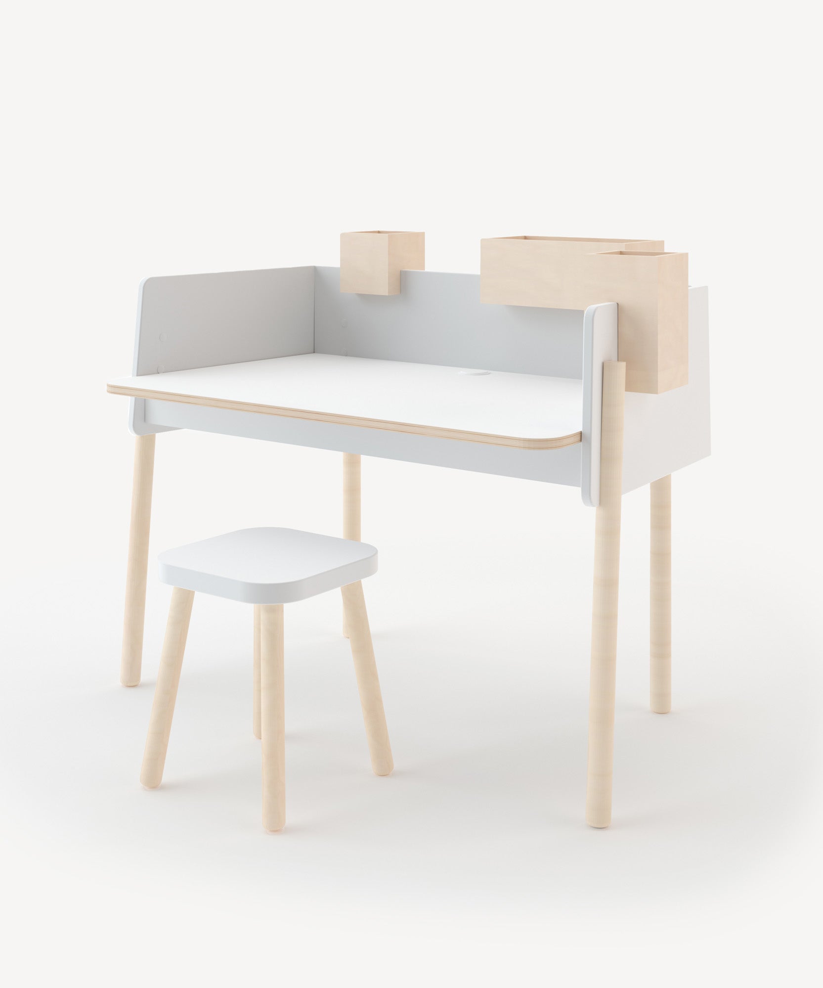 Square Birch Stool - image 5