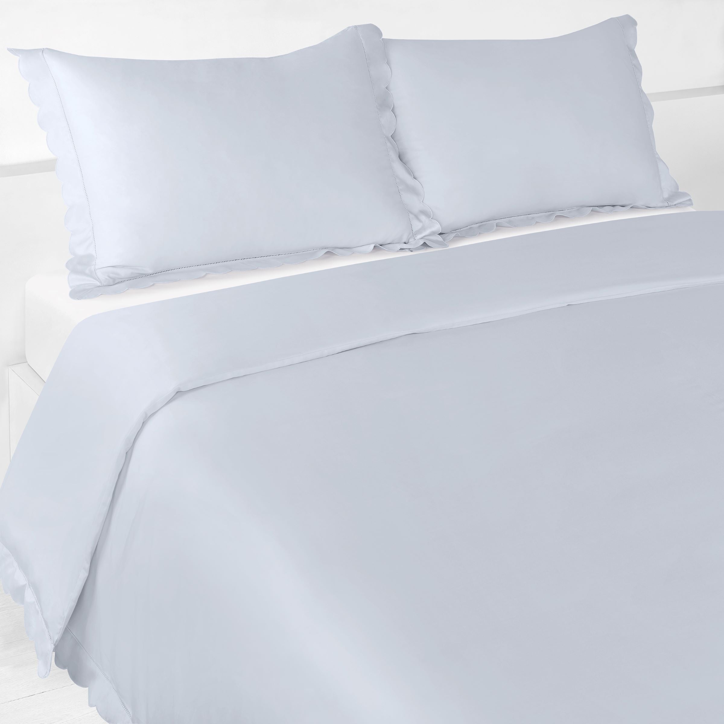Scalloped Starlight Full/Queen Duvet Cover - Blue - image 4
