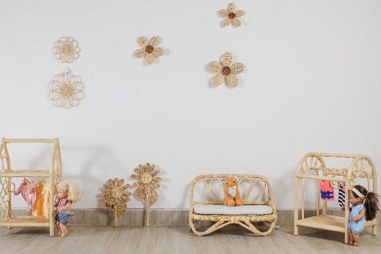 Rattan Daisy Wall Decor - image 9