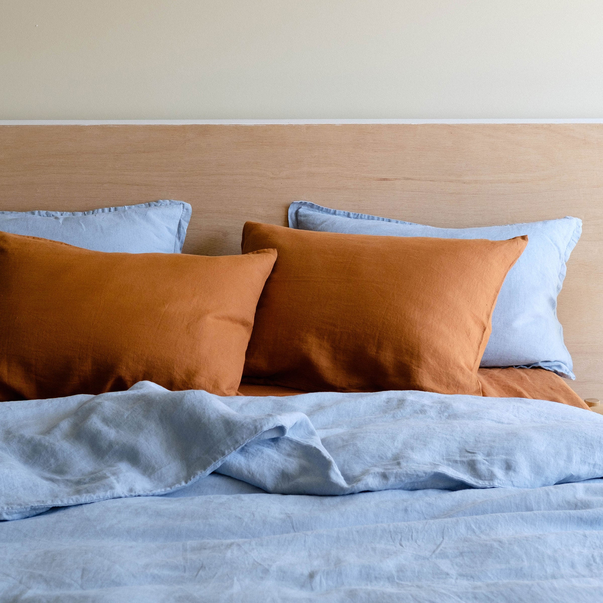 Linen Twin Sheet Set - Terracotta - image 3