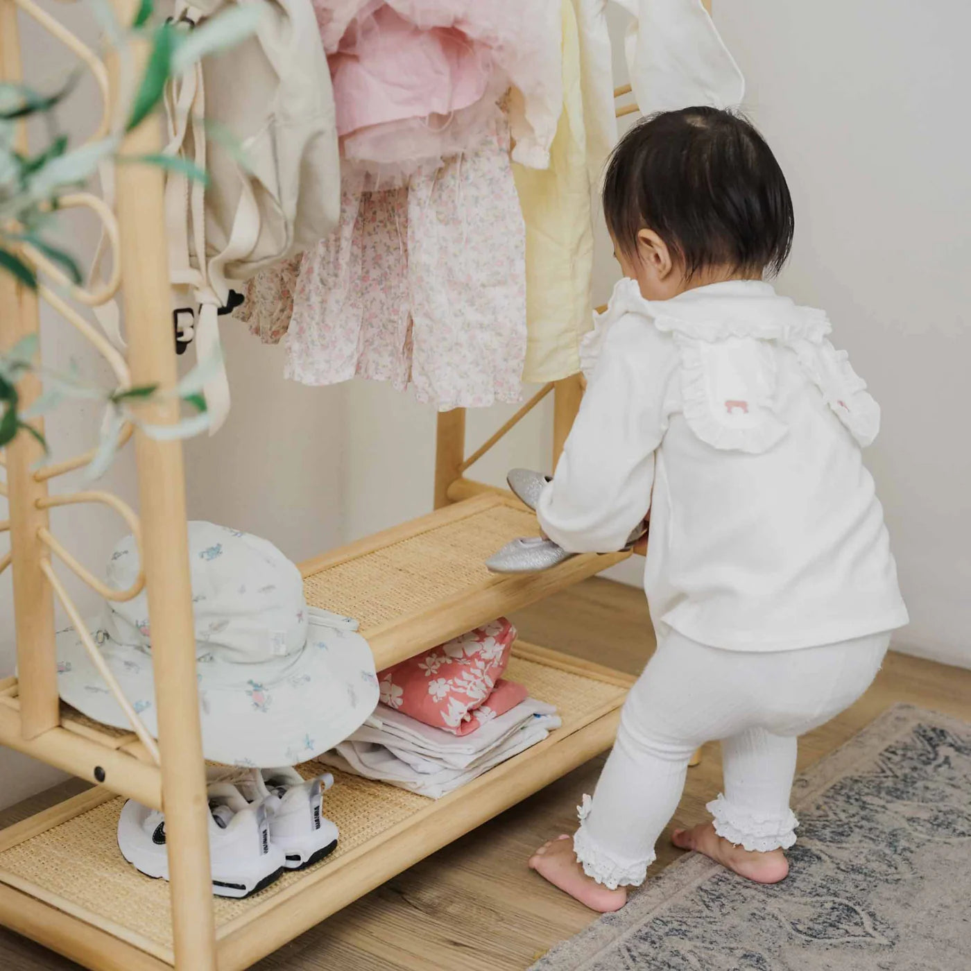 Rattan Kids Montessori Clothing Rack - image 5