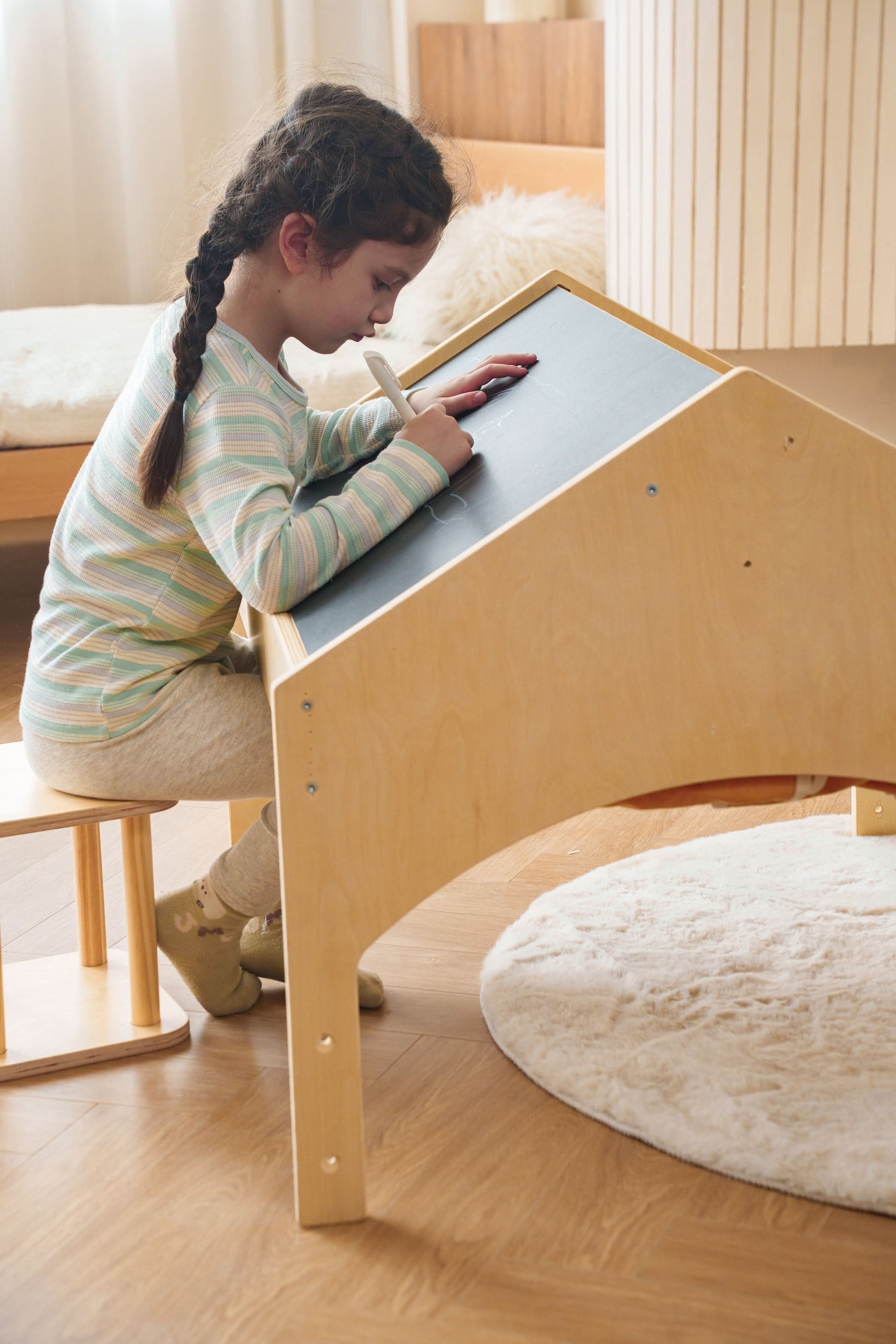 Ash Adjustable Wooden Learning Tent - Natural - image 5