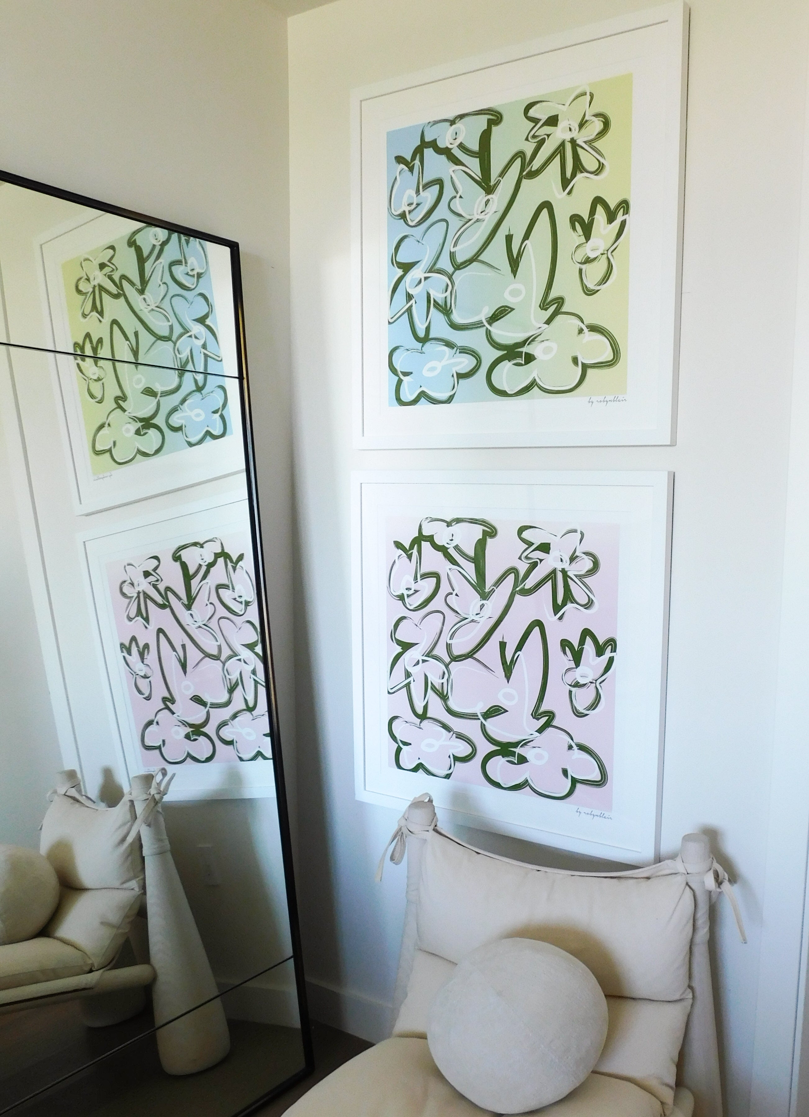 Sunset Bloom Fine Art Print - Blue