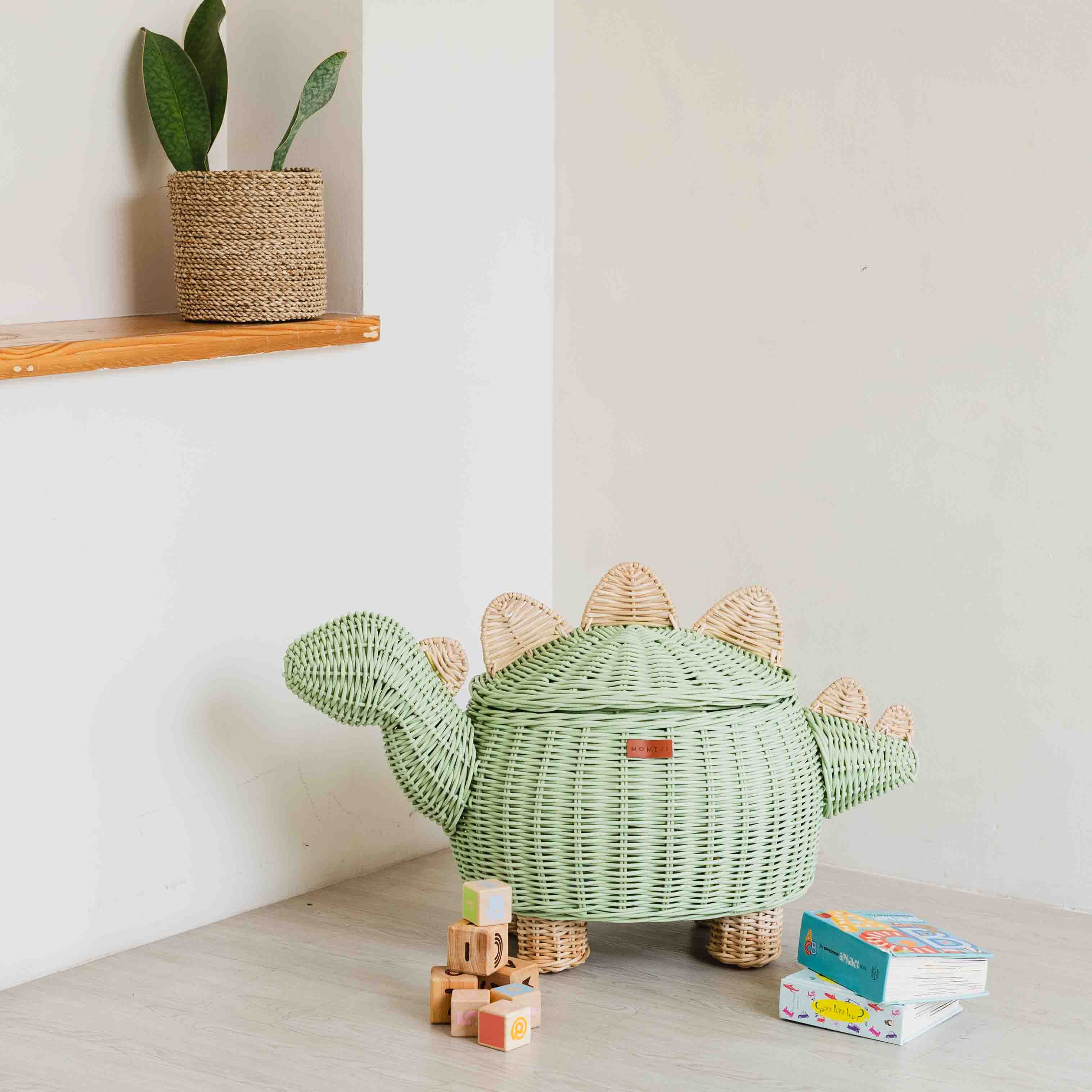 Dinosaur Storage Basket - Mint Green - image 3