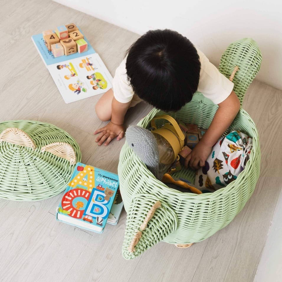 Dinosaur Storage Basket - Mint Green - image 5