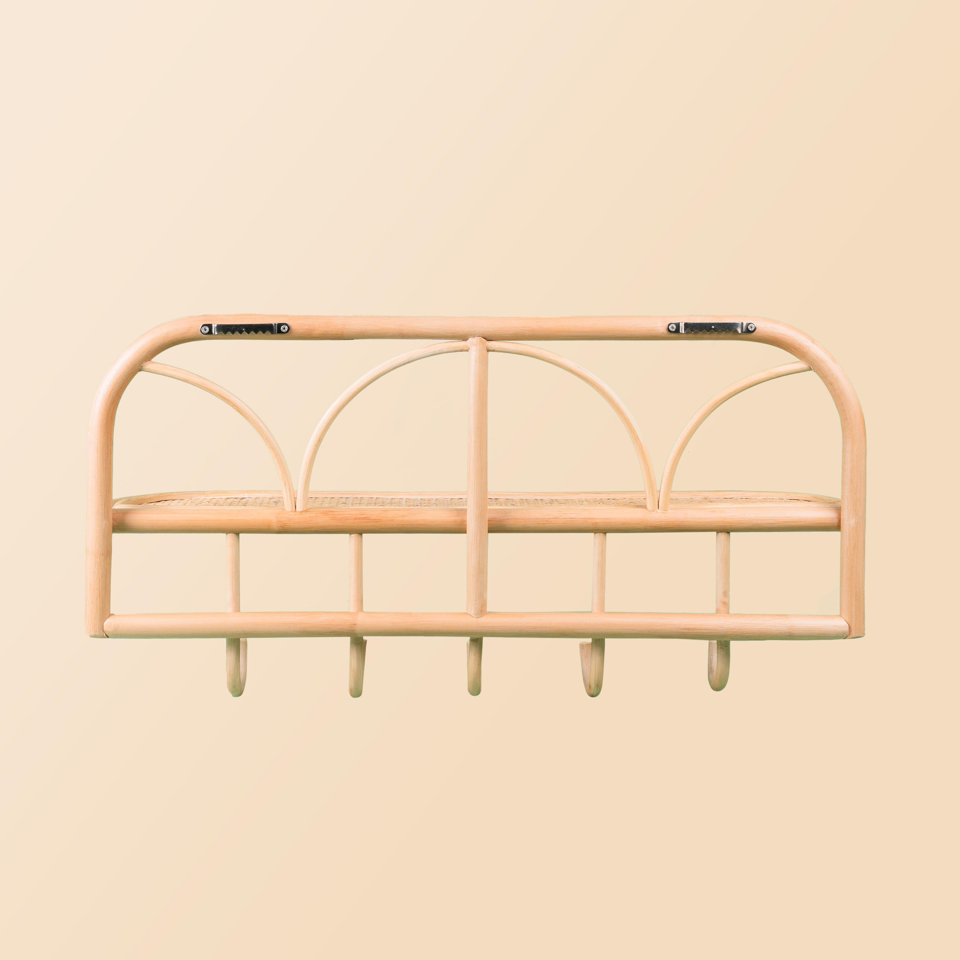 Rattan Hanging Wall Shelf - image 6