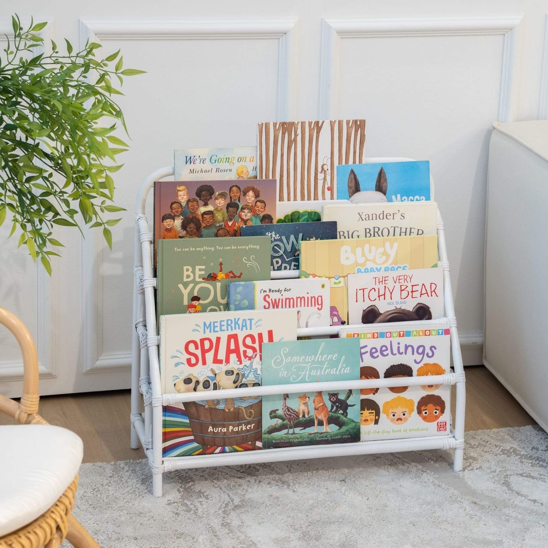 Elena Kids Montessori Bookshelf -White
