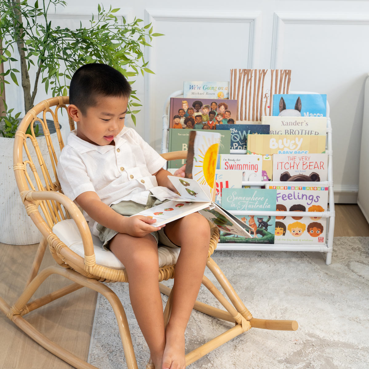Elena Kids Montessori Bookshelf -White - image 4