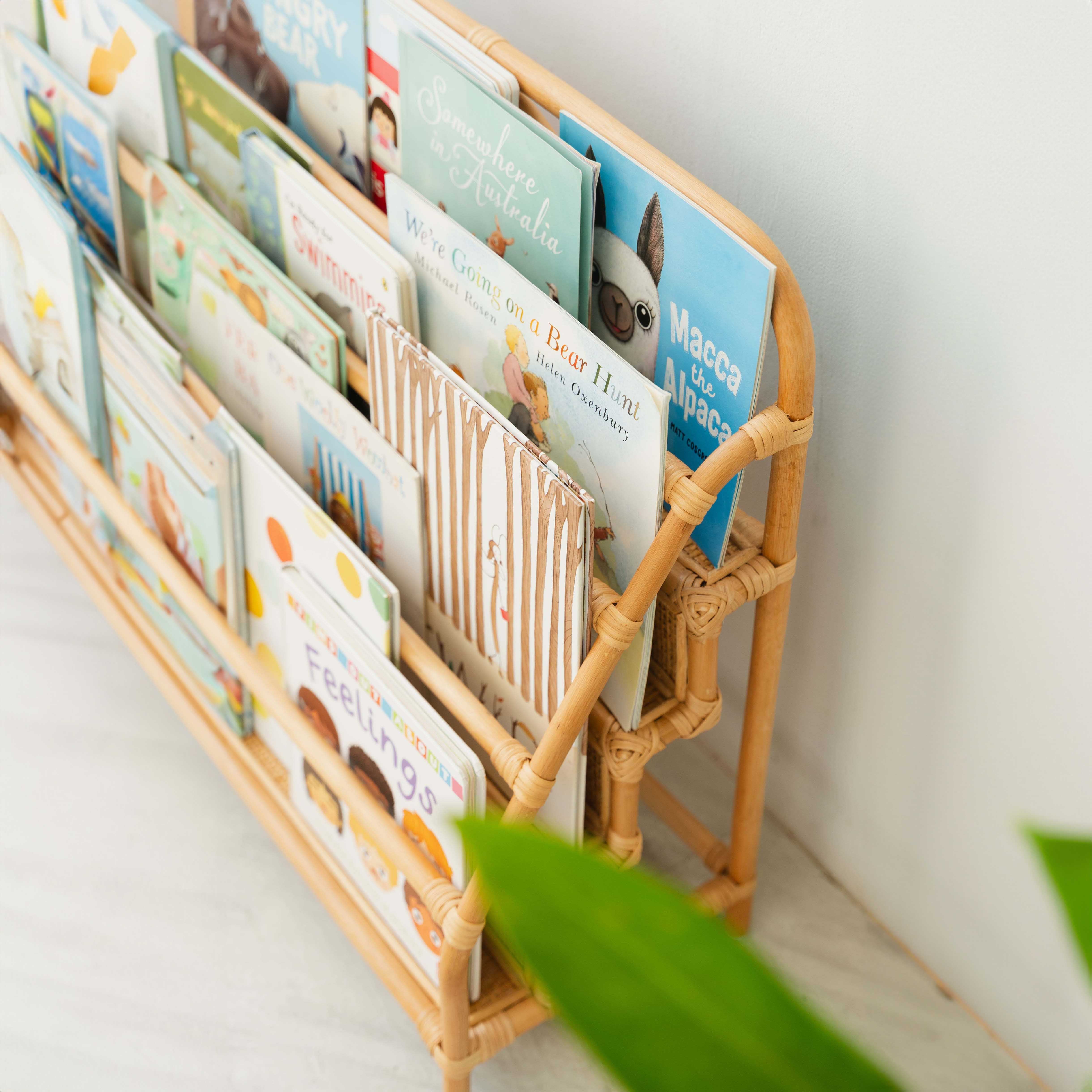 Kids Rattan Montessori Bookshelf - image 6