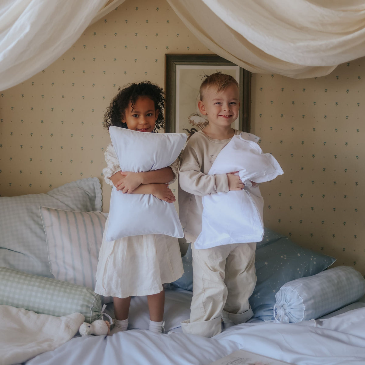 Classic Piped Toddler Pillow - Blue - image 5