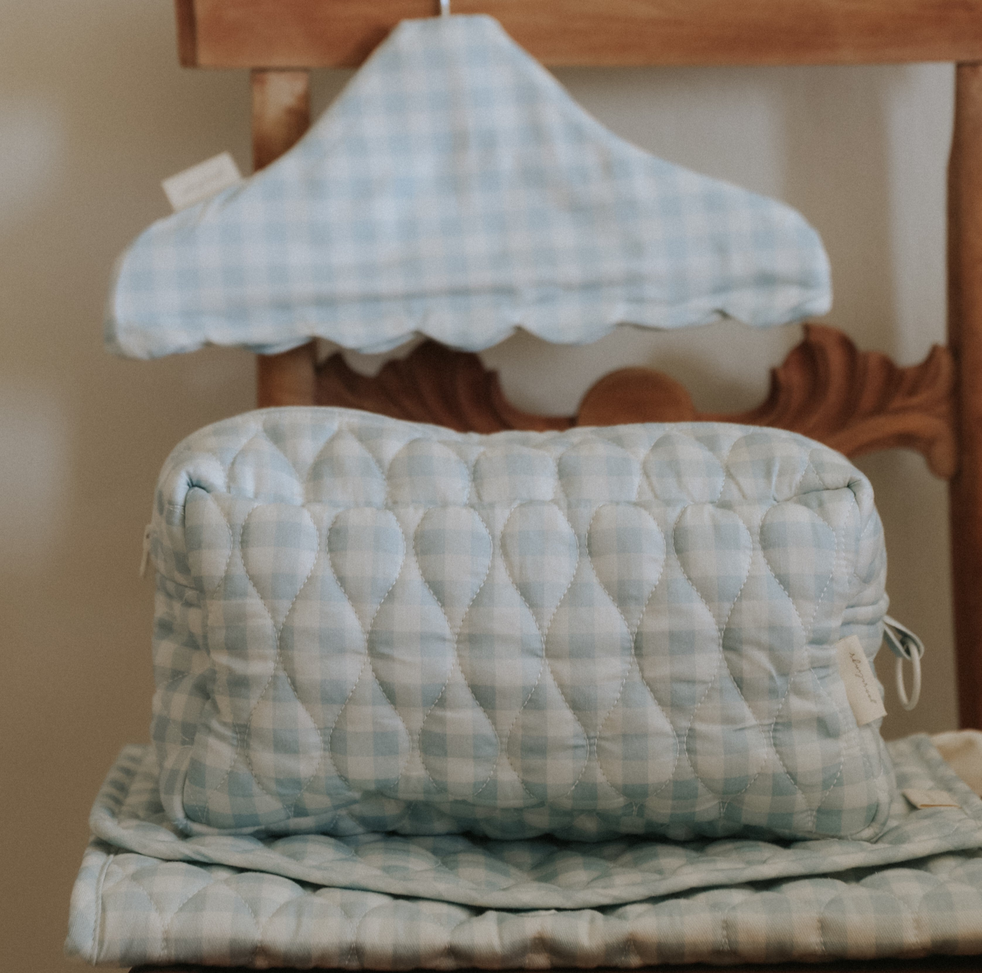 Toiletry Pouch - Blue Gingham - image 6