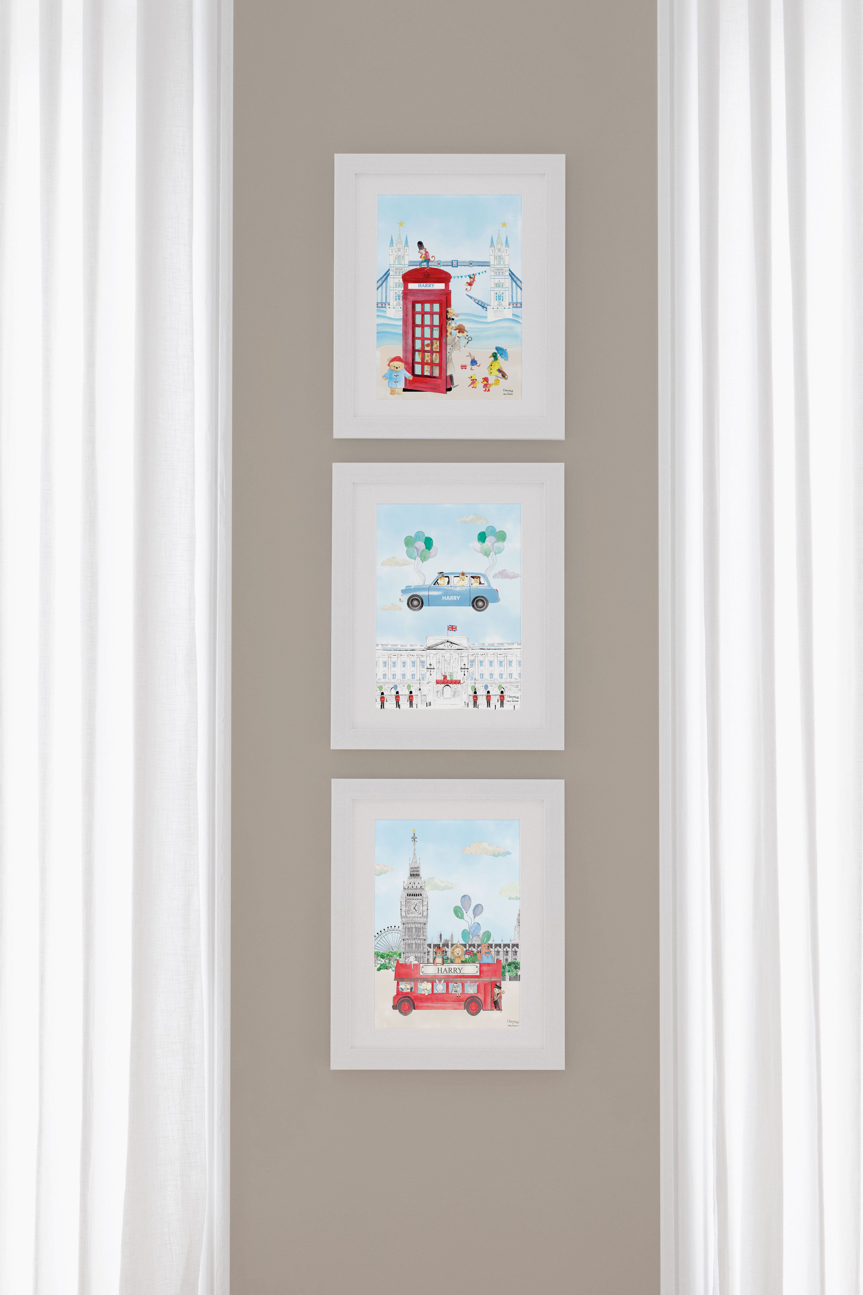 Custom Art Sketch - London Telephone Cabin for Boys