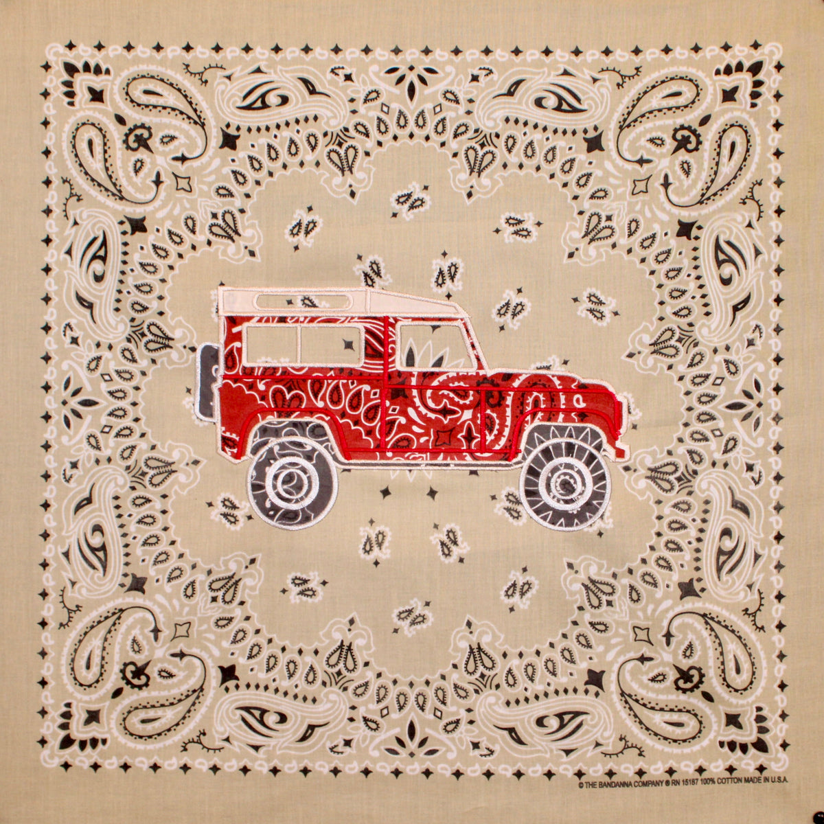 Land Rover Bandana Art - Red