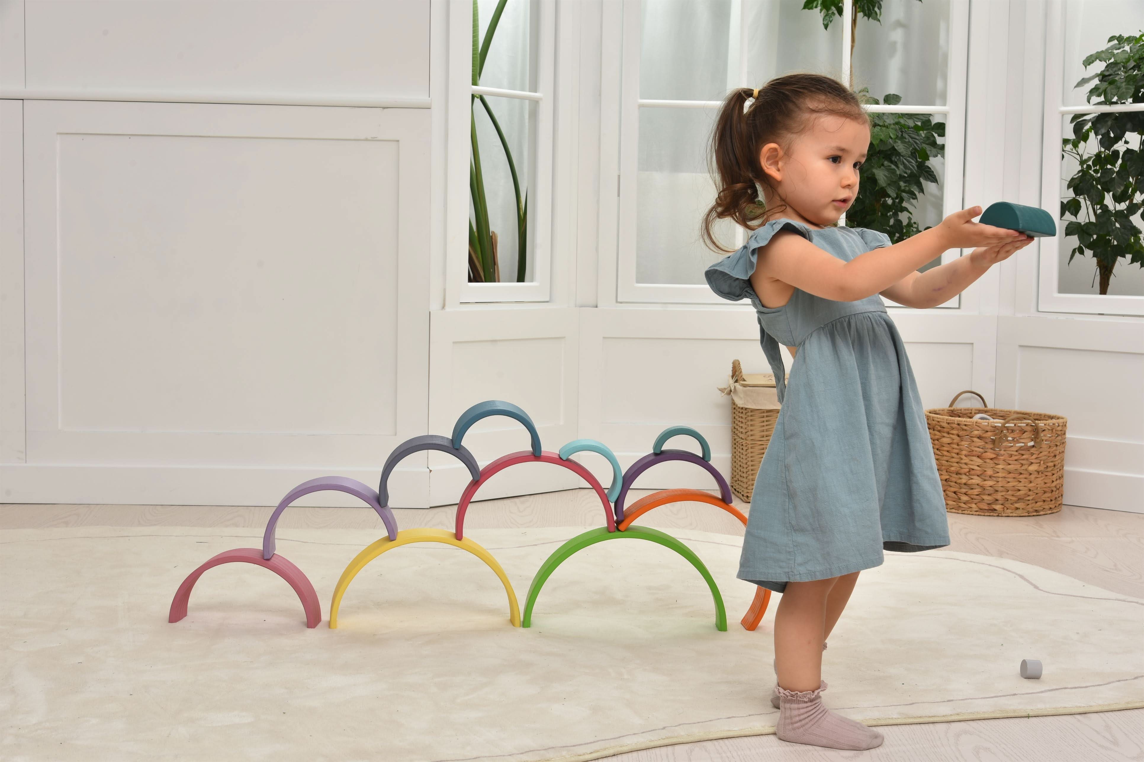 Wooden Rainbow Stacker Blocks - image 5