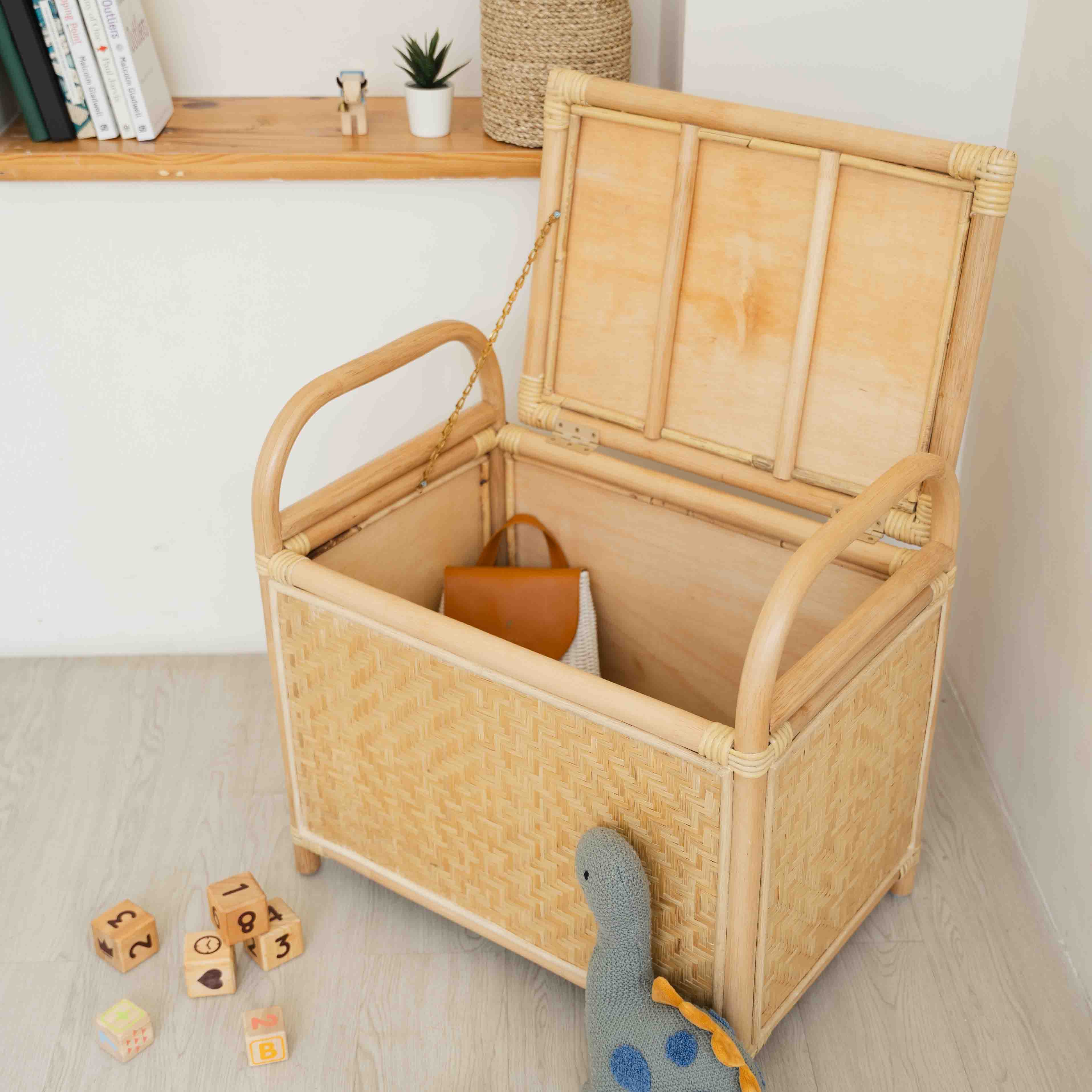 Rattan Storage Bench - image 4