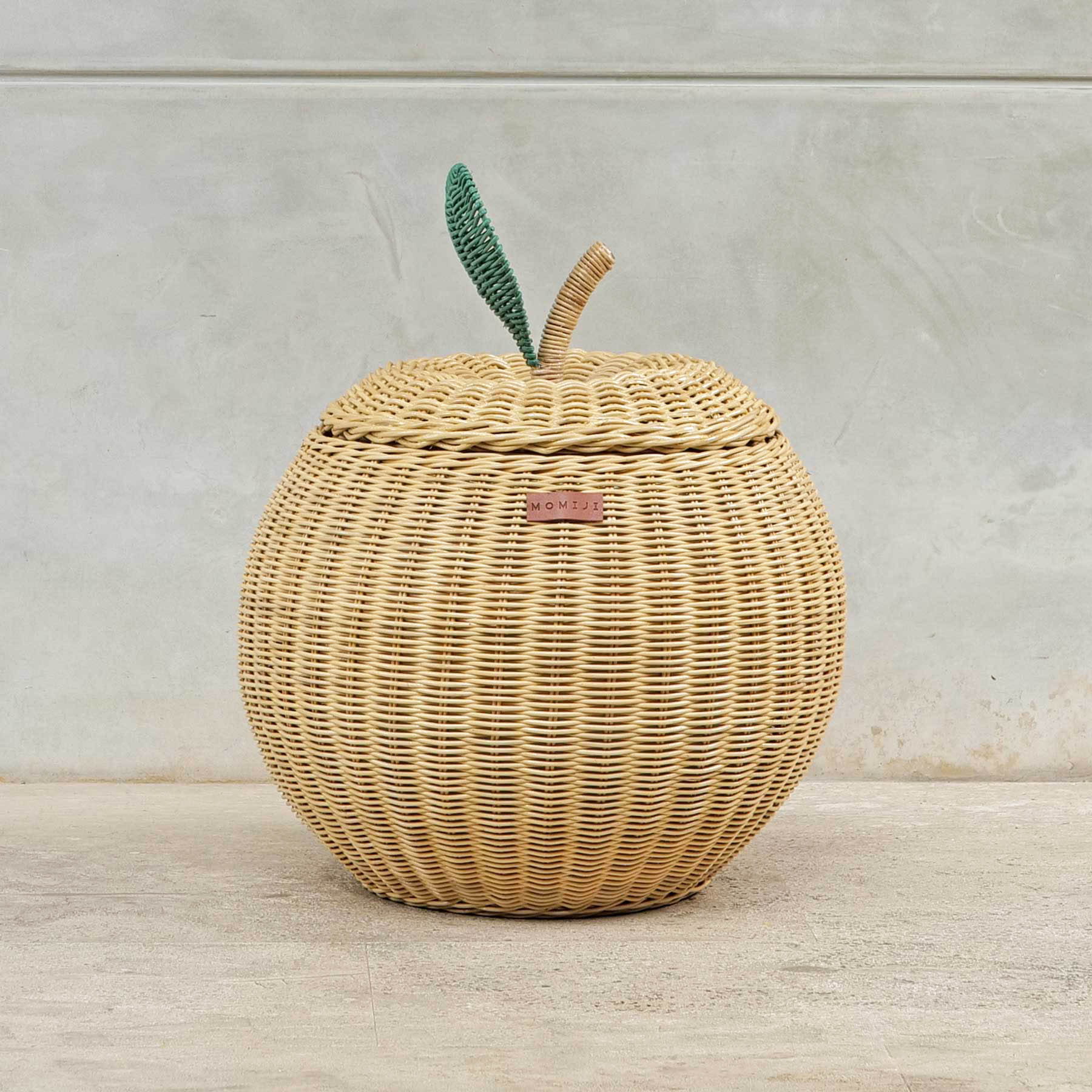 Apple Rattan Storage Basket - Medium