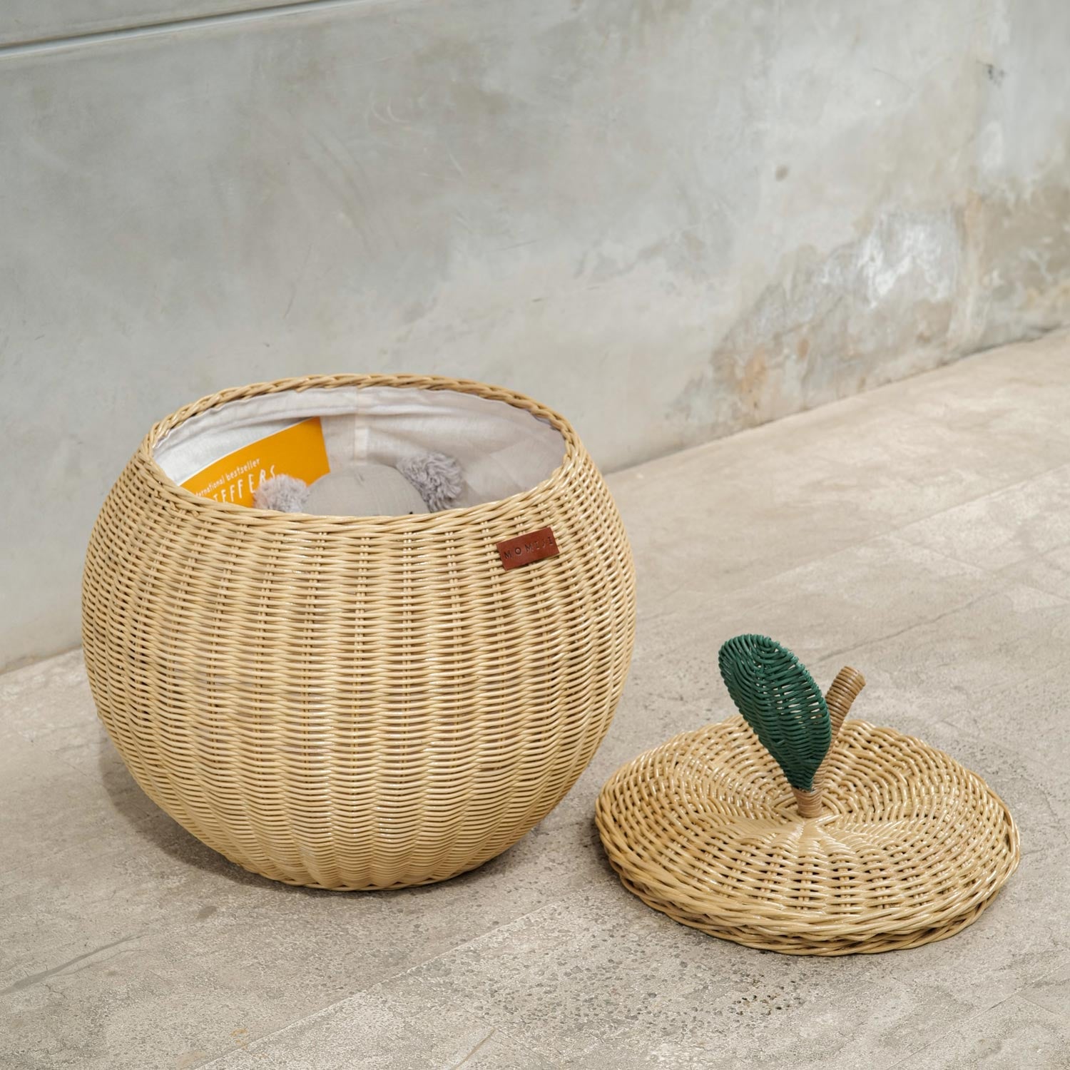 Apple Rattan Storage Basket - Medium - image 3