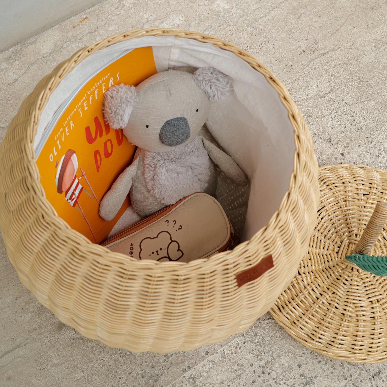Apple Rattan Storage Basket - Medium