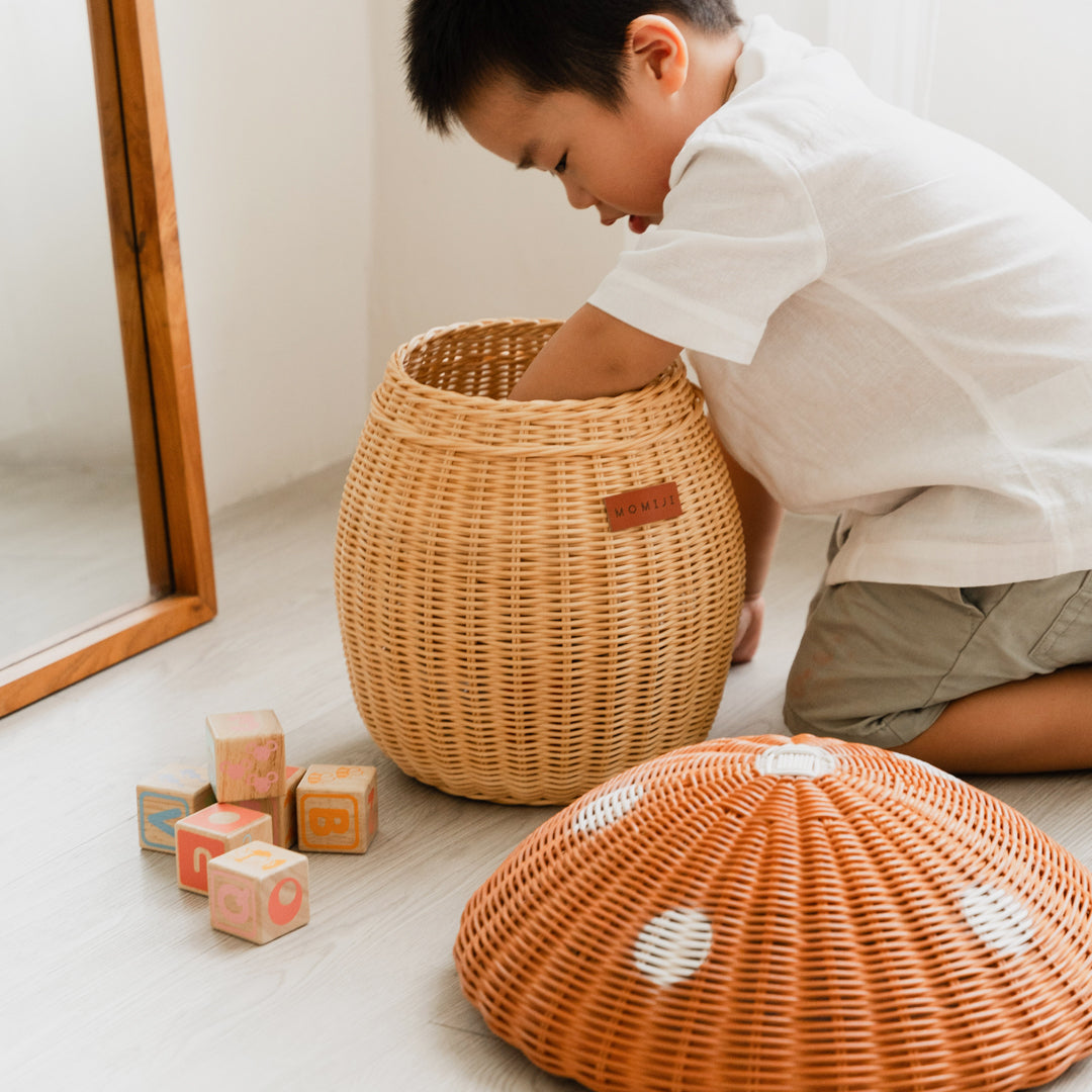 Mushroom Rattan Storage Basket - image 3
