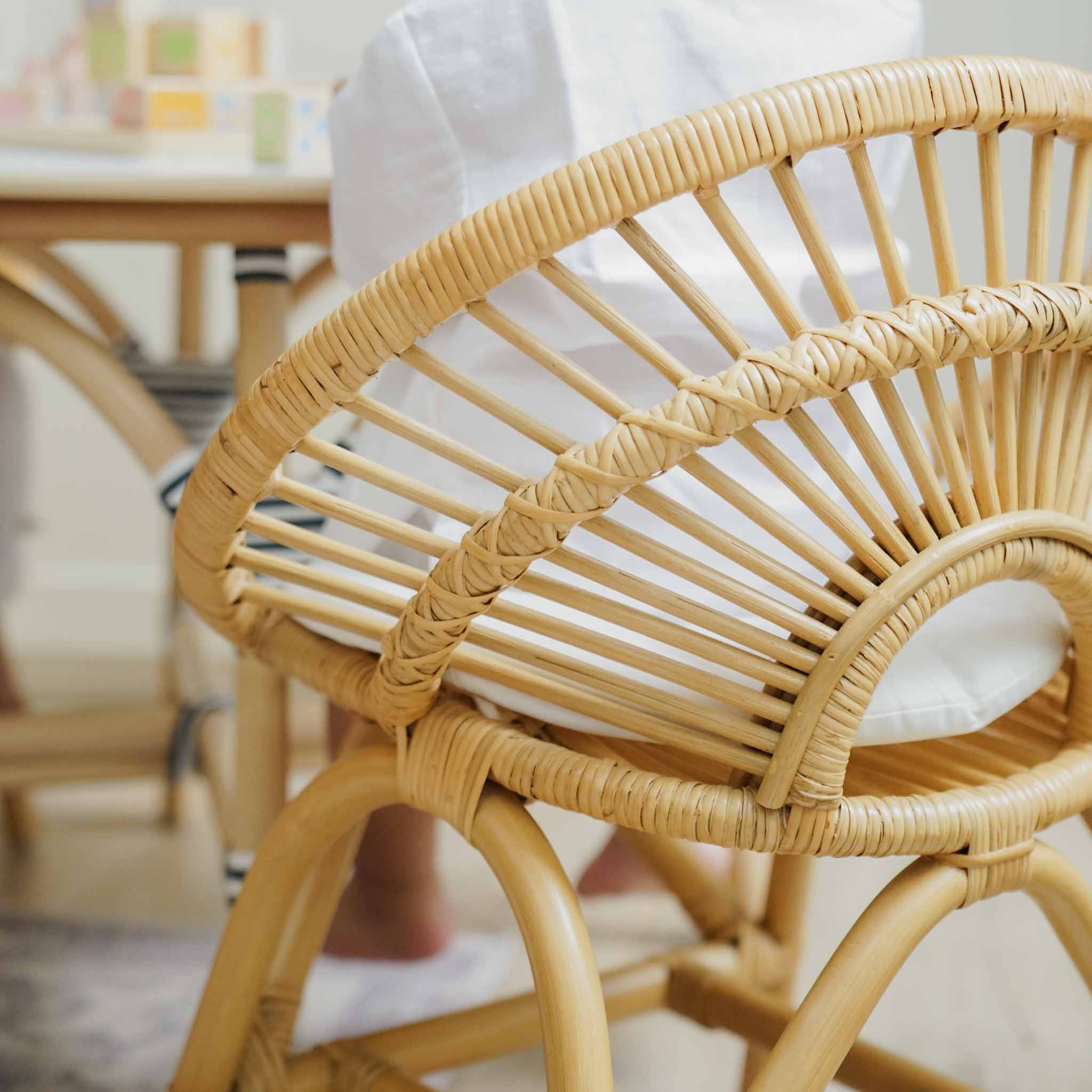 Rattan Kids Play Chair - Natural - image 4
