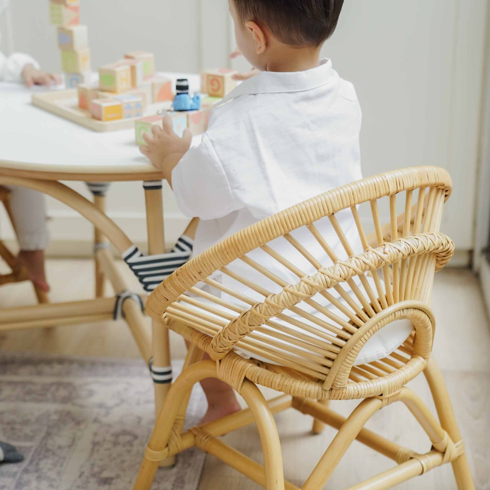 Rattan Kids Play Chair - Natural - image 5