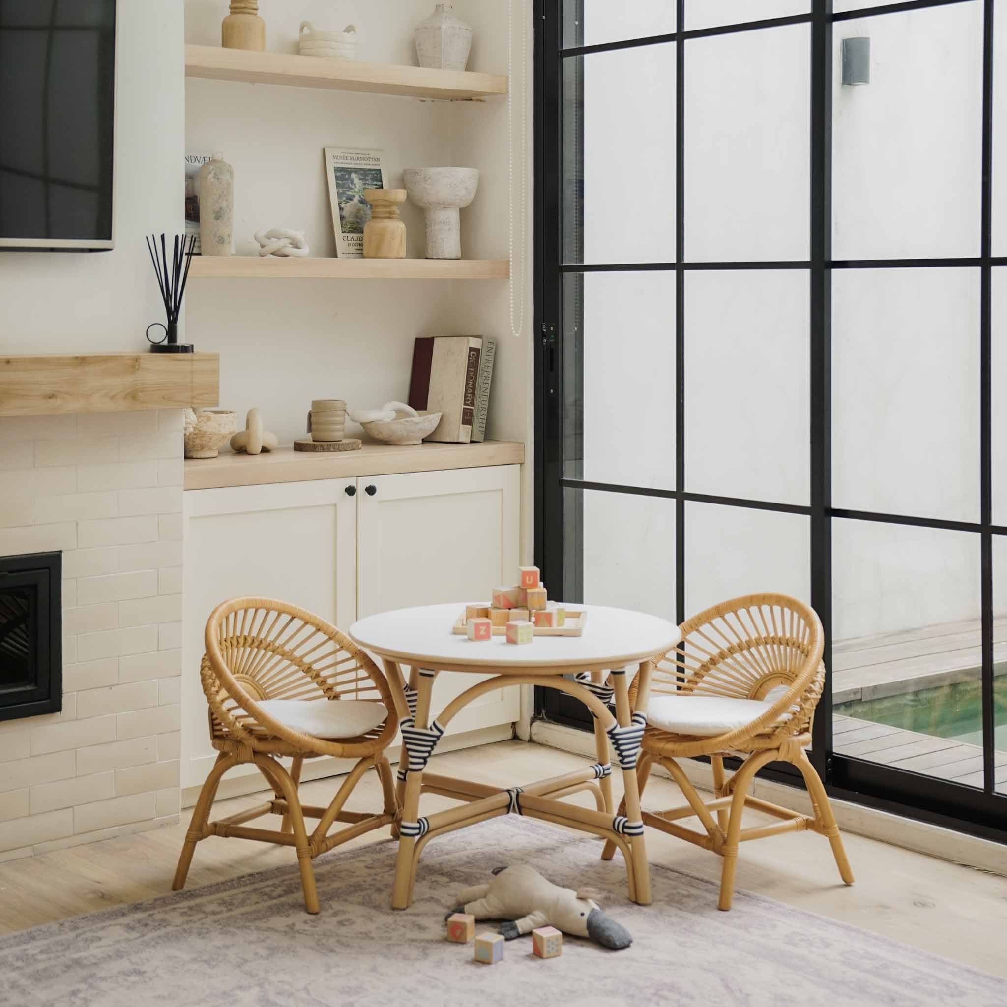 Rattan Kids Play Chair - Natural - image 9