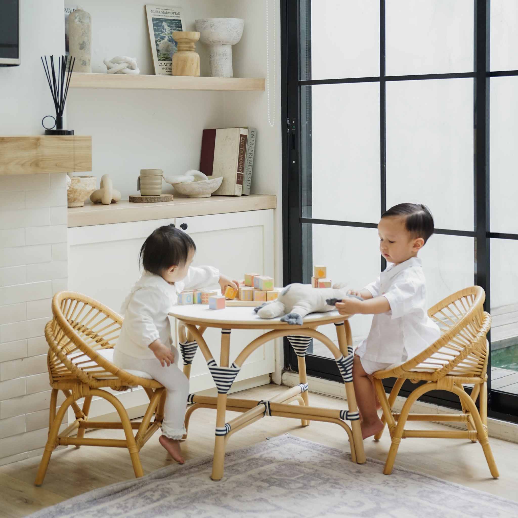 Rattan Kids Play Chair - Natural - image 8
