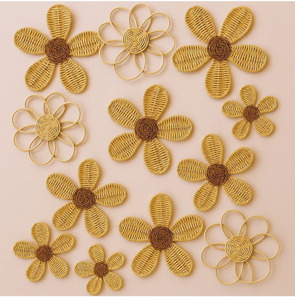 Rattan Flower Wall Art - image 3