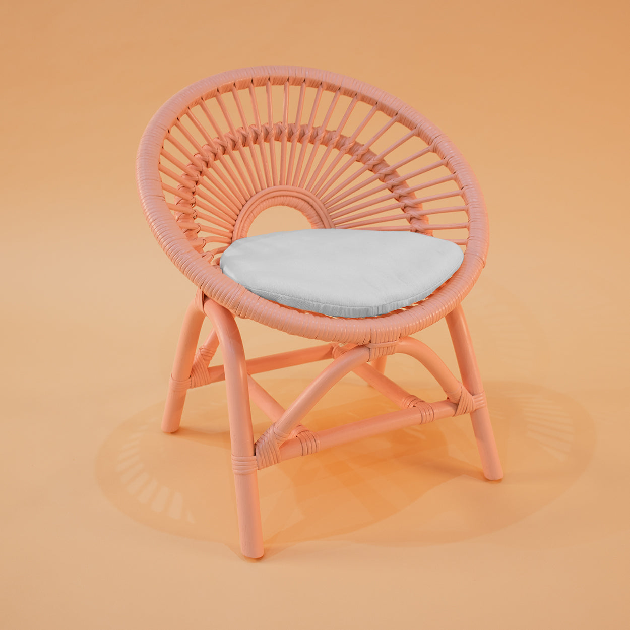 Rattan Kids Play Chair - Peach - image 3