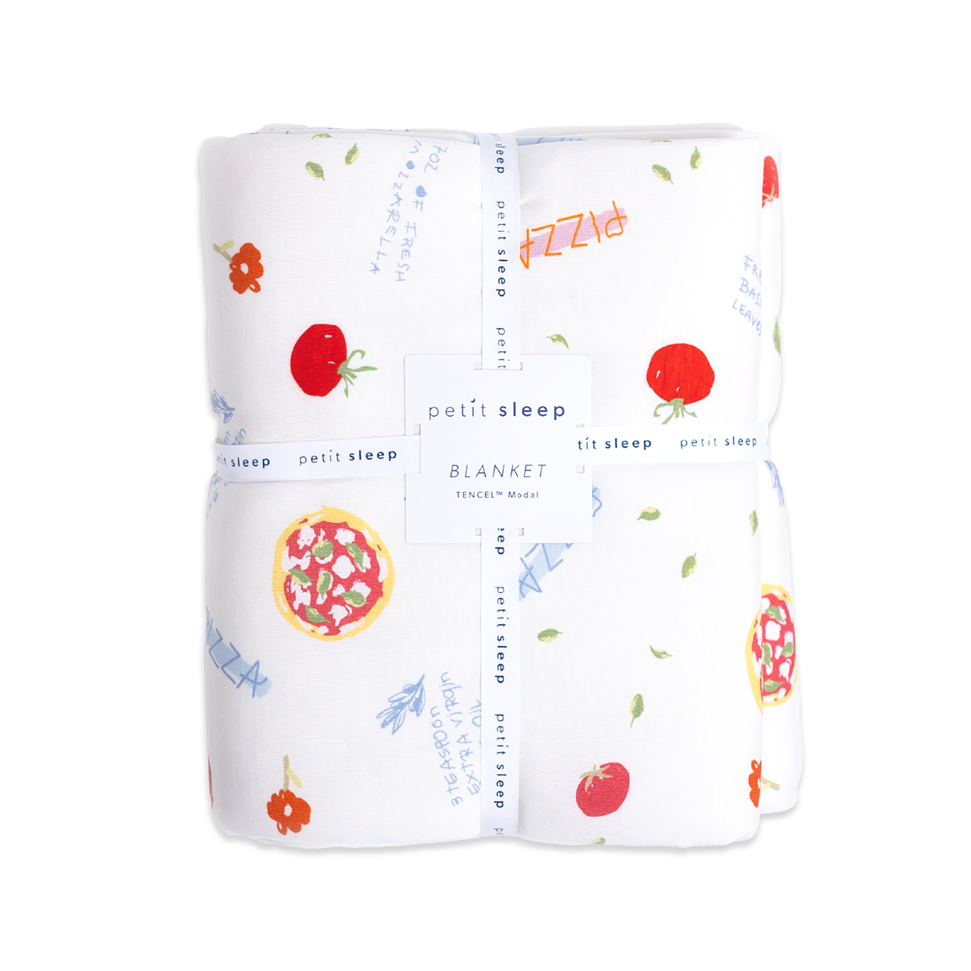 Sheet and Blanket Set - Pizza My Heart Print