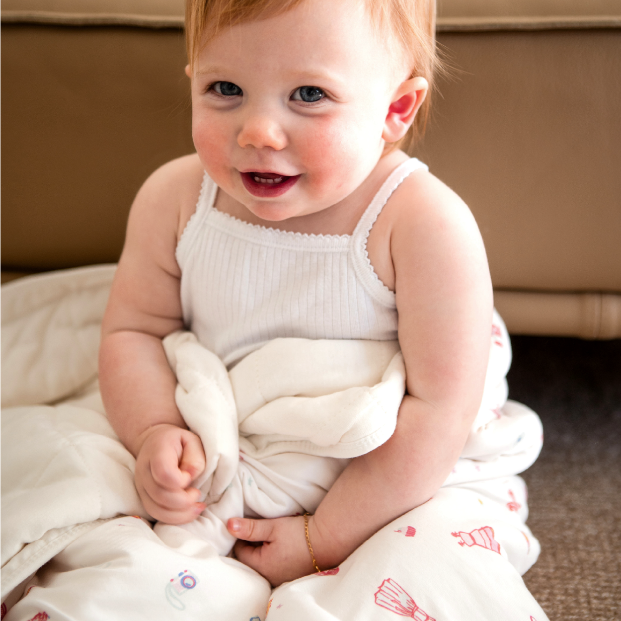 Sheet and Blanket Set - Kiss Me Goodnight Print