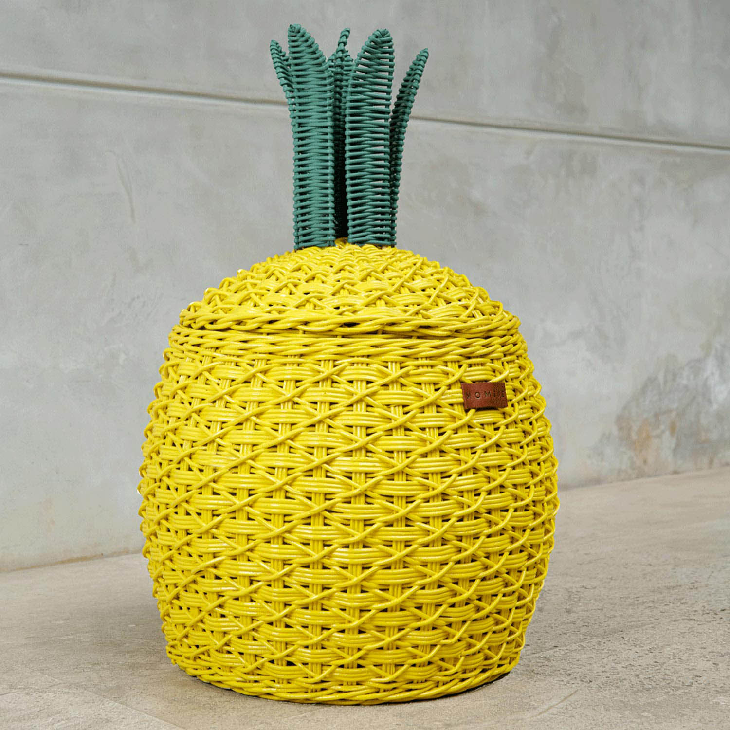 Pineapple Rattan Storage Basket - Yellow - image 6