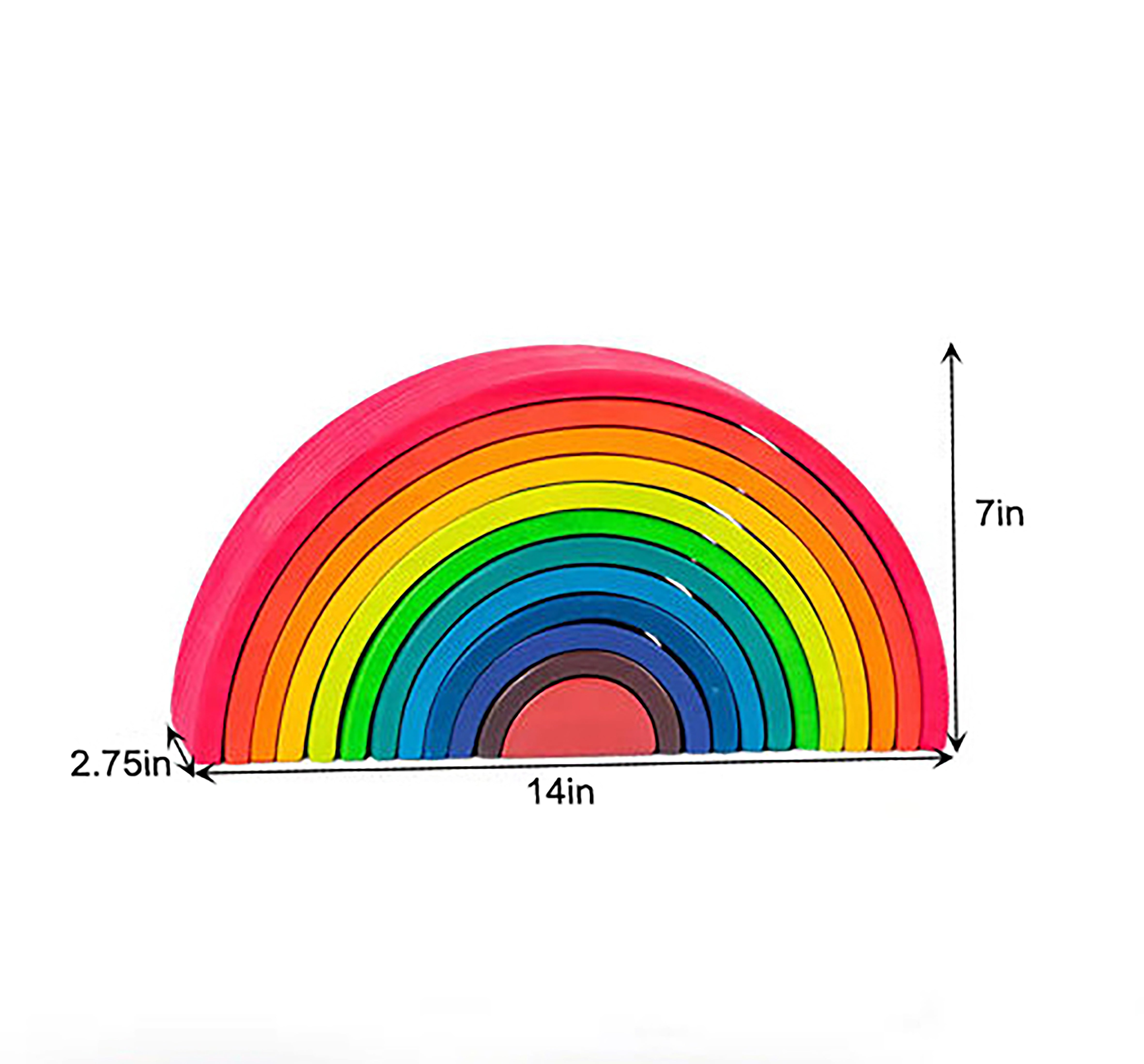 Wooden Rainbow Stacker Blocks - image 11