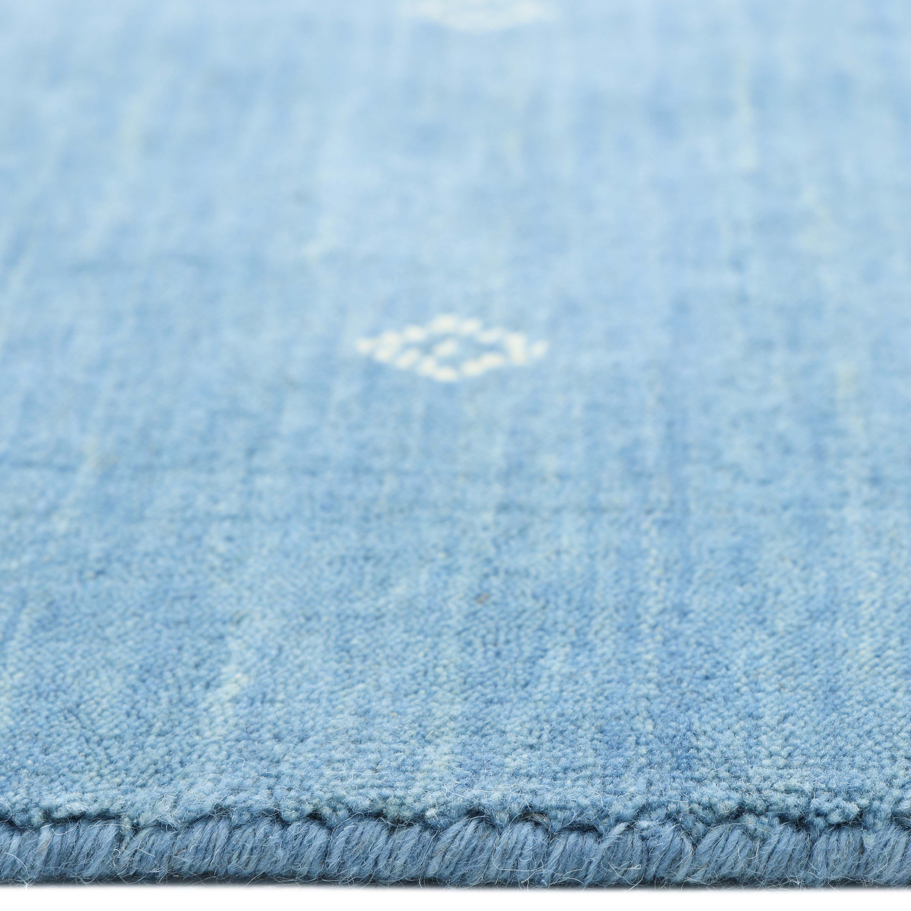 Boho Handmade Area Rug - Blue - image 4