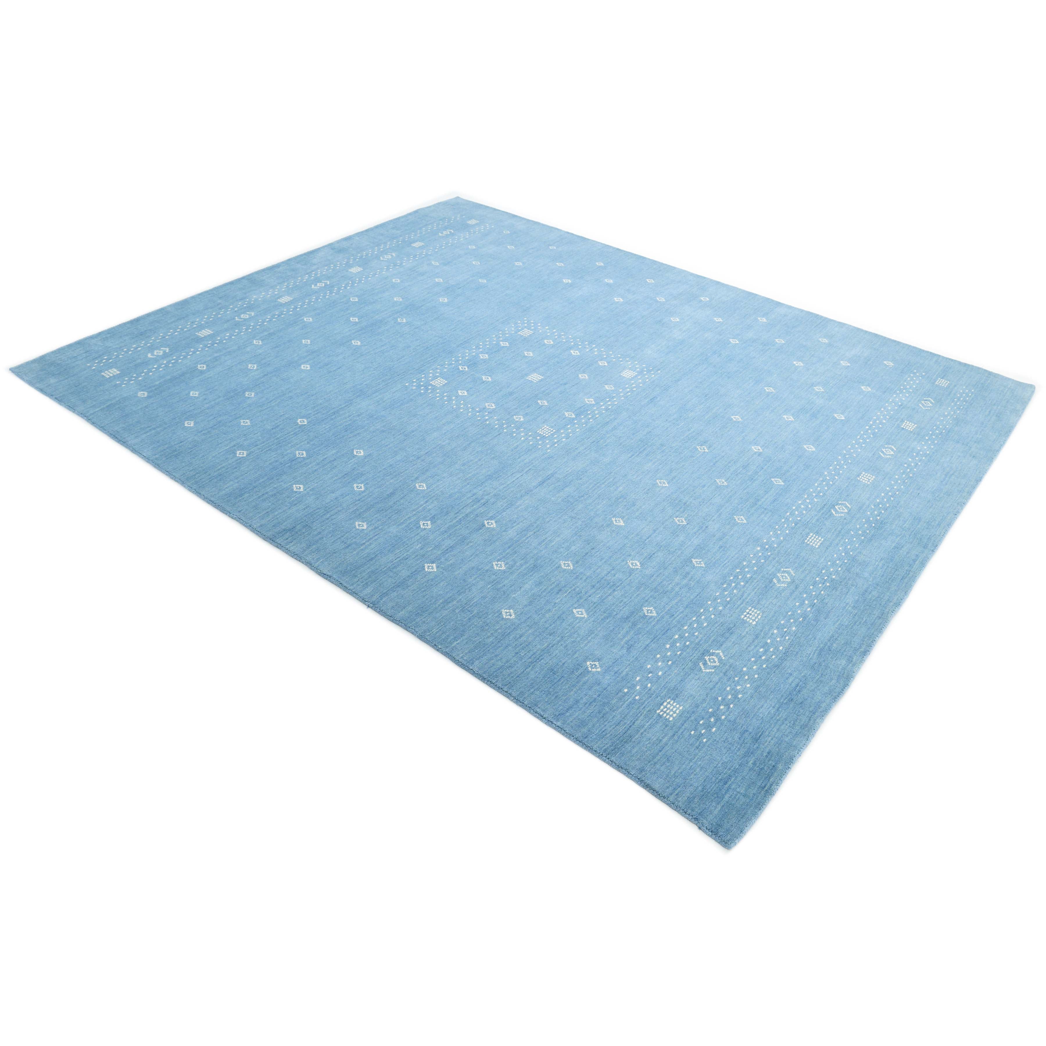 Boho Handmade Area Rug - Blue - image 8