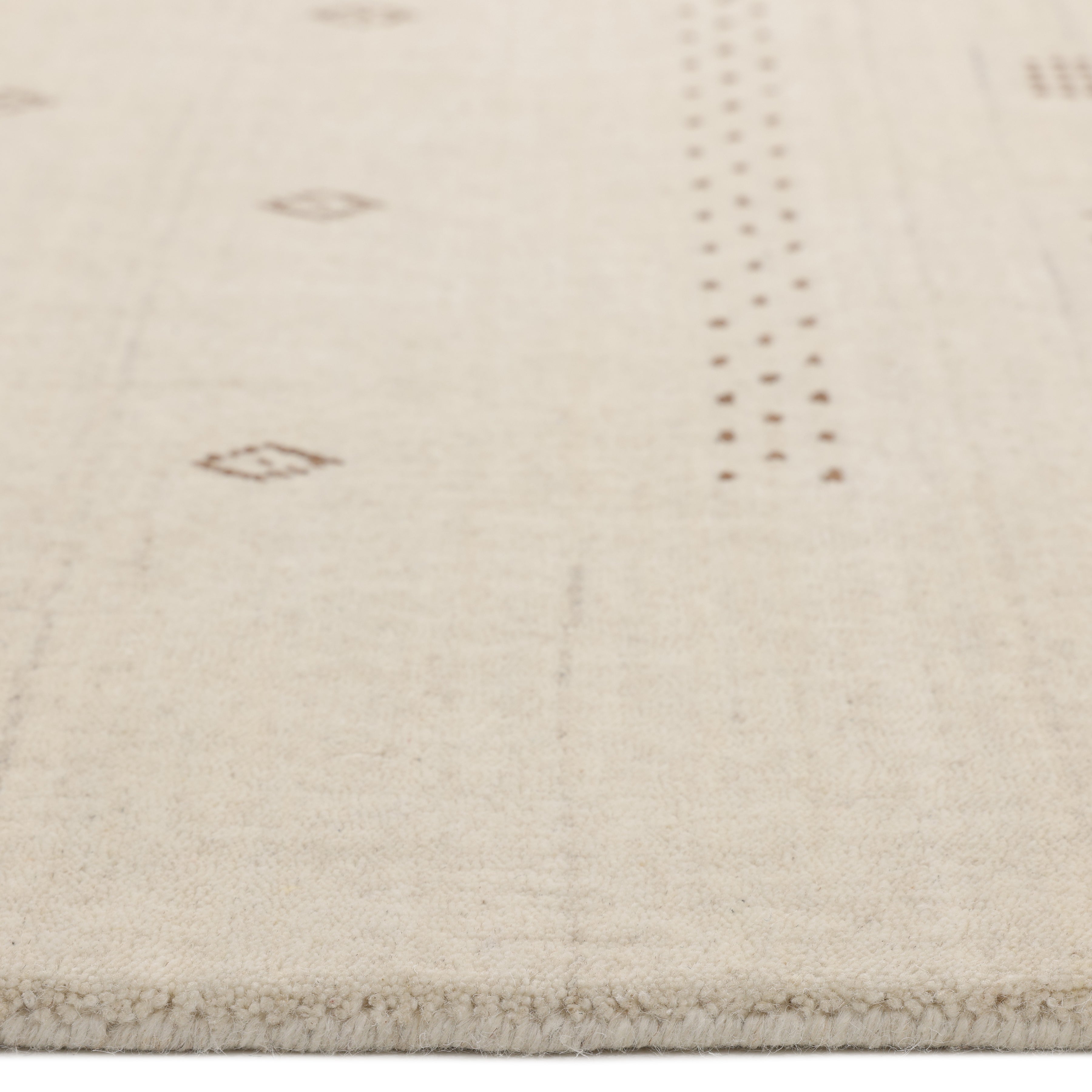 Boho Handmade Area Rug - Ivory - image 3