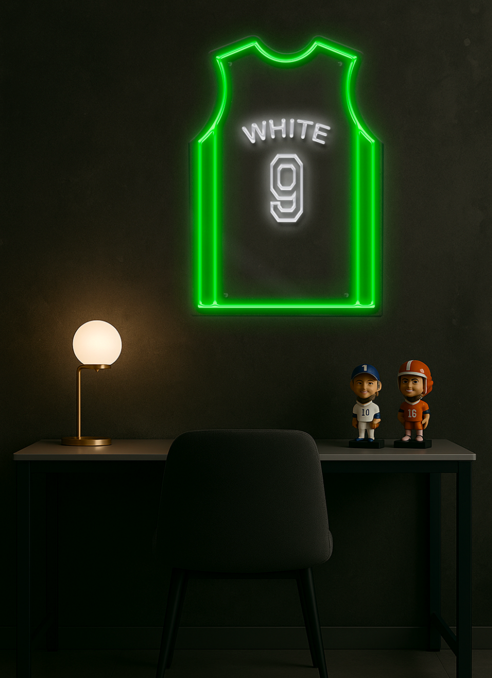 LED Jersey Sign - White #9 - image 1