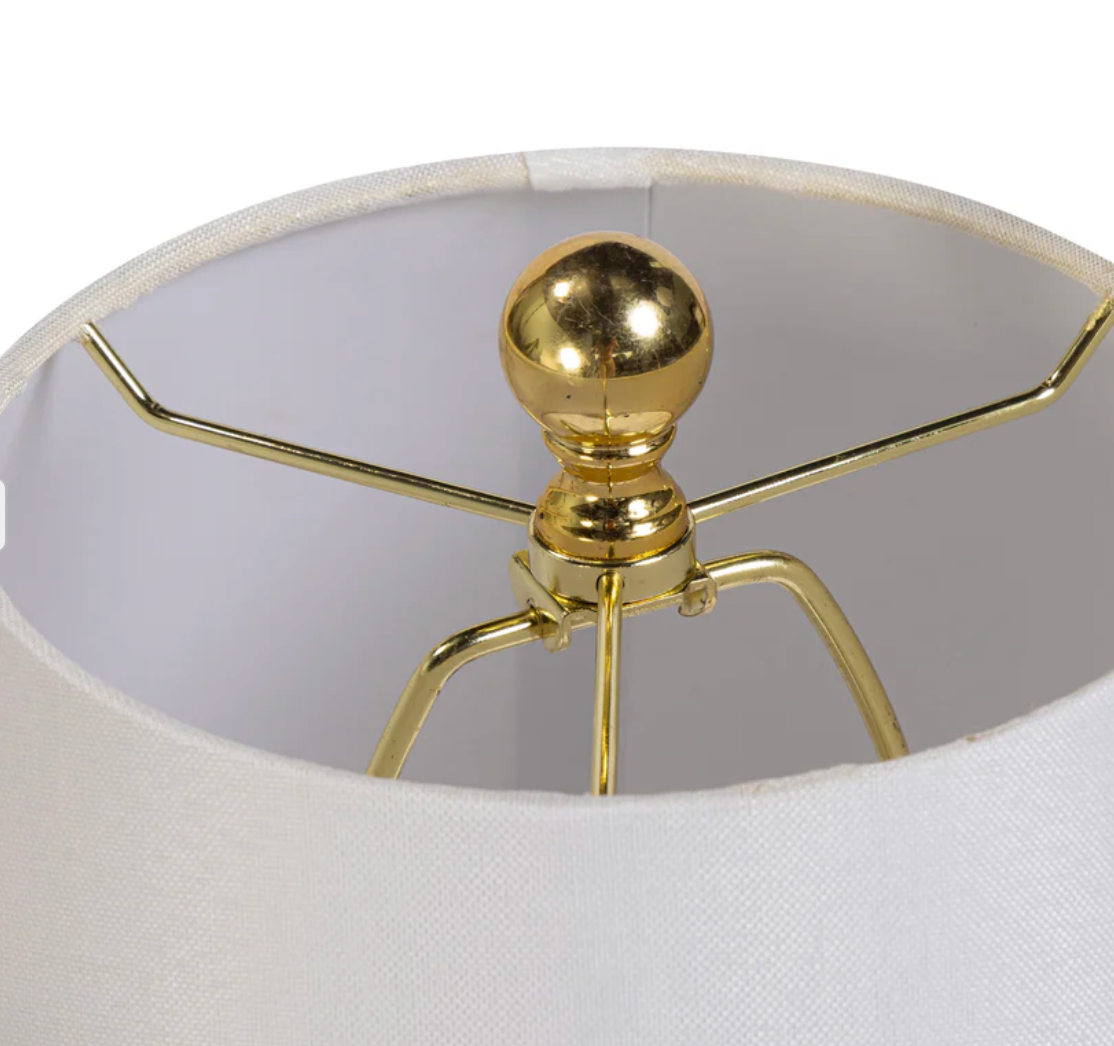 Sardine Ceramic Table Lamp - White & Blue - image 3