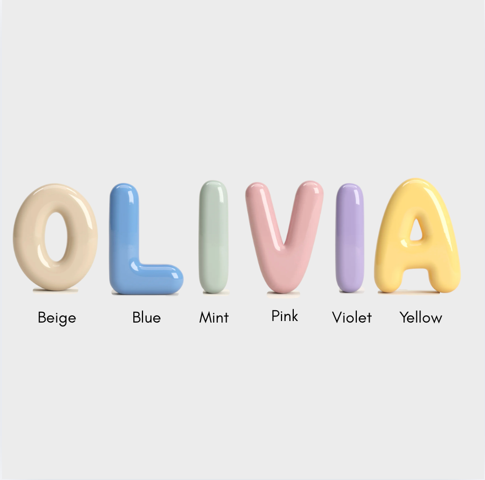 Ceramic Hanging Letters - Pack of 6