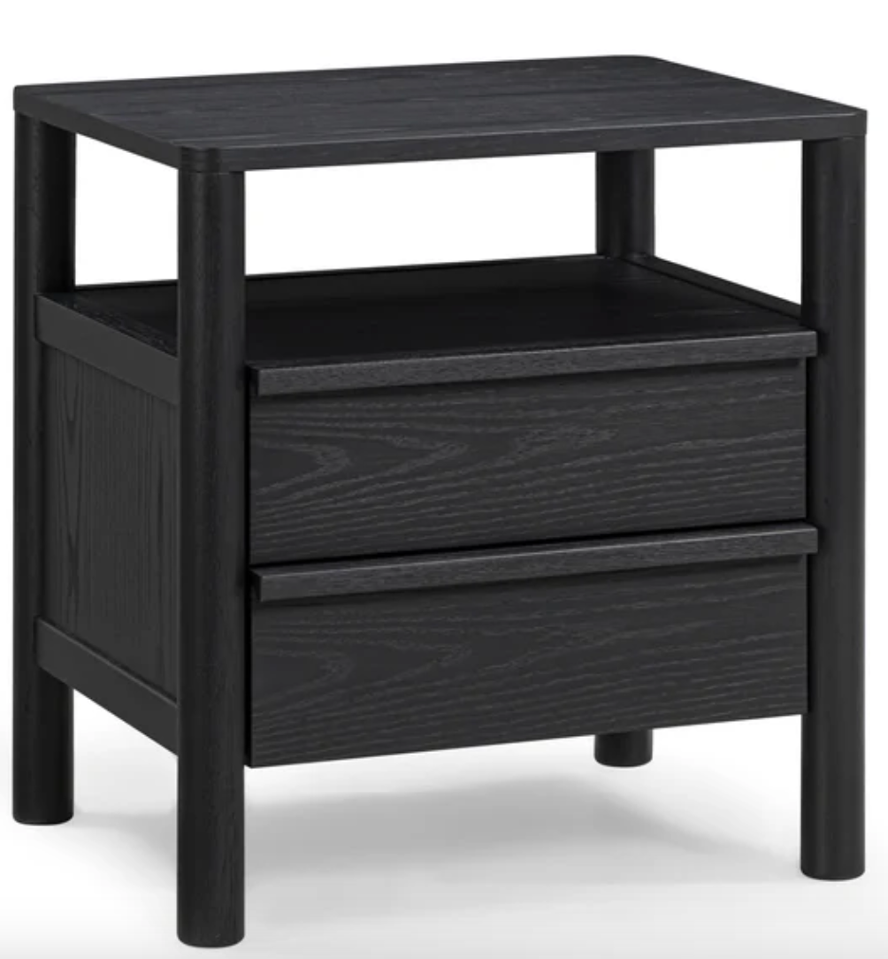 Tyra Black Ash Nightstand - image 1